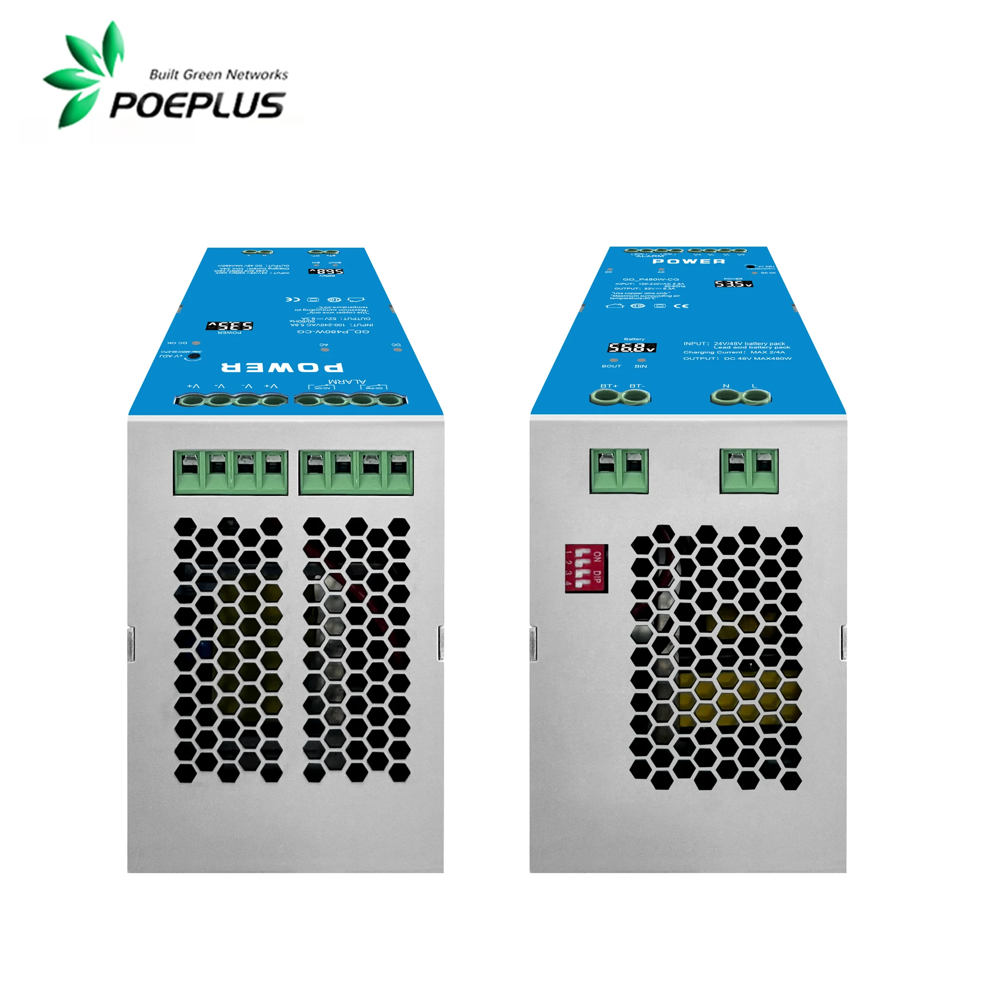 産業用スイッチ電源 300/480W |   AC110-265Vから52V、50-57V出力調整可能、DIN、LED、充電管理