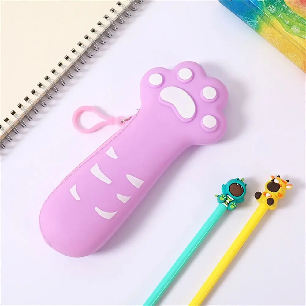 Imagem -05 - Grande Capacidade Soft Silicone Pencil Case Melancia Papelaria Bolsa Organizador de Mesa Strawberry Fruit Bag