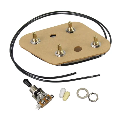 Imagen 2 del producto FLEOR LP Kit de arnés de cableado precableado para guitarra 2T2V 500K Pots y interruptor separado de 3 vías