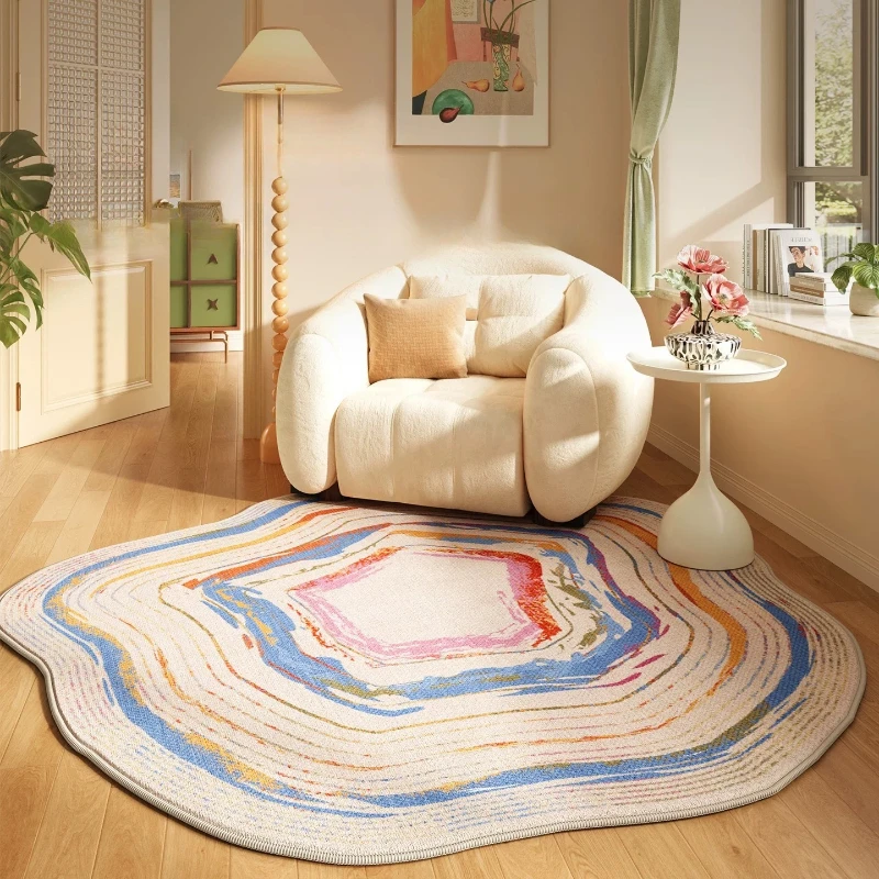 Irregular Shape Bedroom Decor Soft Carpet Dopamine Color Carpets for Living Room Washable Cloakroom Floor Mat Home Anti-slip Rug