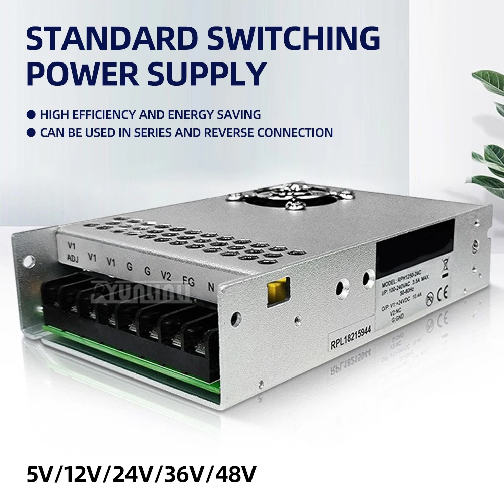 

250W 24V 12V Industrial Control Power Supply with PFC Single Group DC Stabilized Switching Power Supply