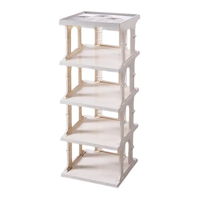 Składany stojak na buty Składany stojak na wiele opon Organizer na buty Bez montażu Stojak do przechowywania Prosty stojak na buty do układania w stosy