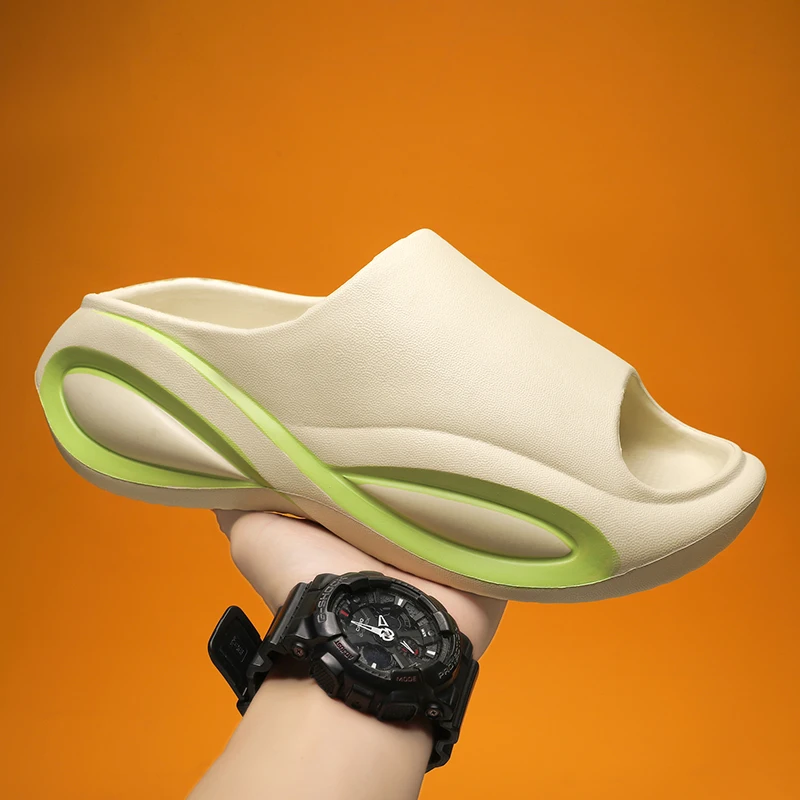 

Сандалии мужские на очень толстой подошве, повседневные Шлепанцы из ЭВА, Мягкая воздушная подушка, Уличная обувь, летние