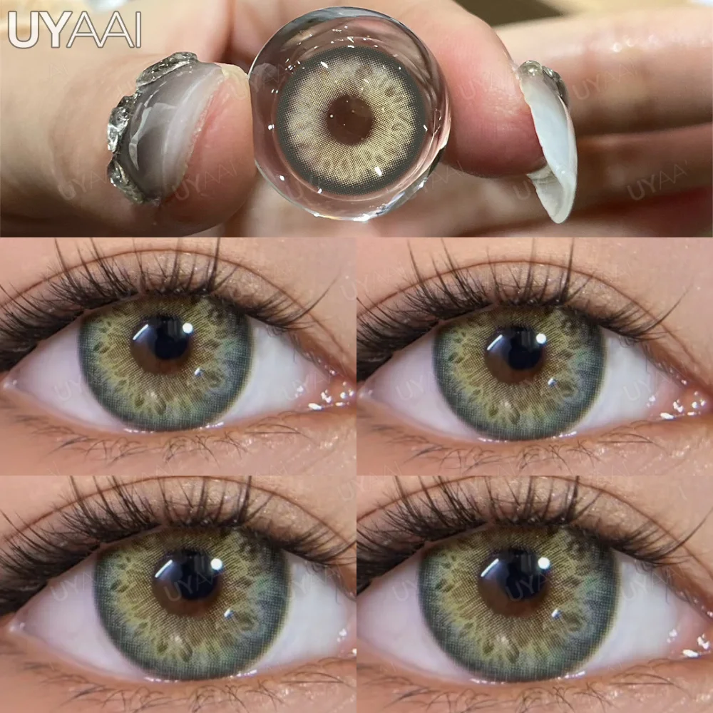UYAAI 1 Paar farbige Kontaktlinsen für Augen, grüne Schönheitslinsen, braune Modelinsen, hochwertige blaue Augenlinsen, farbige Pupille – Detail 13