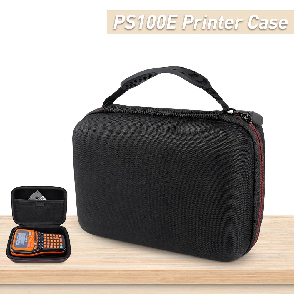 PS100E Label Printer Case Hard EVA Bag PS100E Labeling Machine Portable Handbag PS100E Carry Case with 1PK Cartridge for TZe231