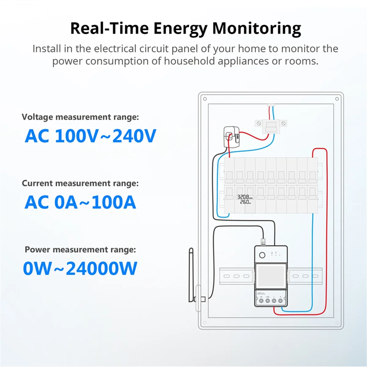 POWCT Ring Smart Power Meter ESP32 Chip Current Transformer_Y80A