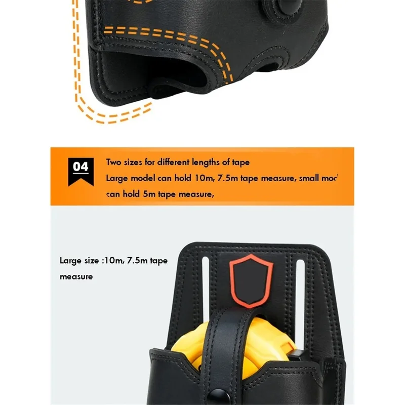 DT16 Convenient Mini Tape Measure Set with Microfiber Leather Pouch, Pocket Tape Measure Tool for Belt, Thickened Repair Tools