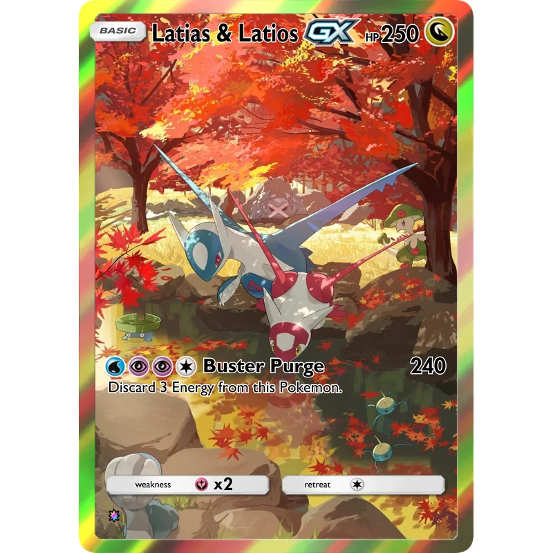 5-teiliges Gemischtes Sammelkarten-Set Lugia Mew Ho-Oh Latias Latios Mimikyu Full Art Holografische Sammelkarten Geschenk – Detail 4