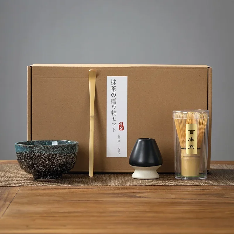 

4PCS Japanese Matcha Set Safe Bamboo Whisk Tea Scoop Teaware Sets Beginner Indoor Beverage Shop Tea-making Tools