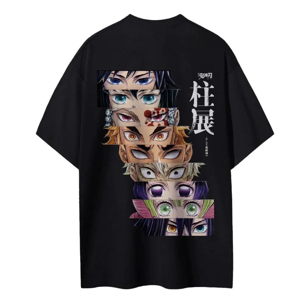 

Demon Slayer Cotton Unisex Round Neck Anime T-Shirt Men's and Women's Summer Fashion High quality Breathable Street T-Shirt