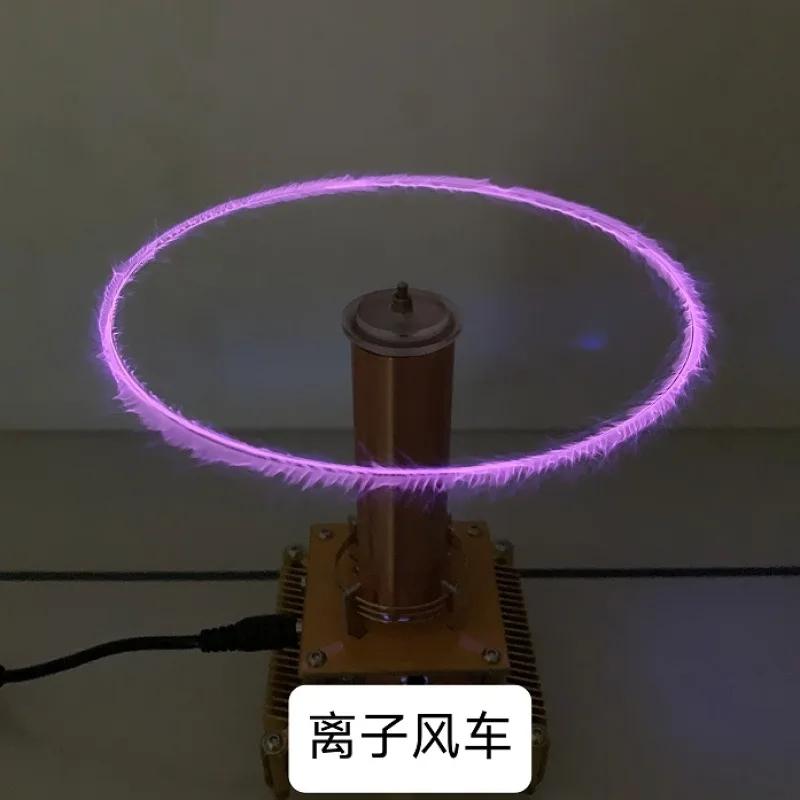 Estación de transmisión inalámbrica bobina Tesla Music Ion Windmill Wreath