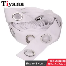 15M Grommet Eyelet Rings Tape Curtains Accessories Heading Grommet Top Tape Header 5 Ring/M Ring Pleat Hook White Tape Curtains