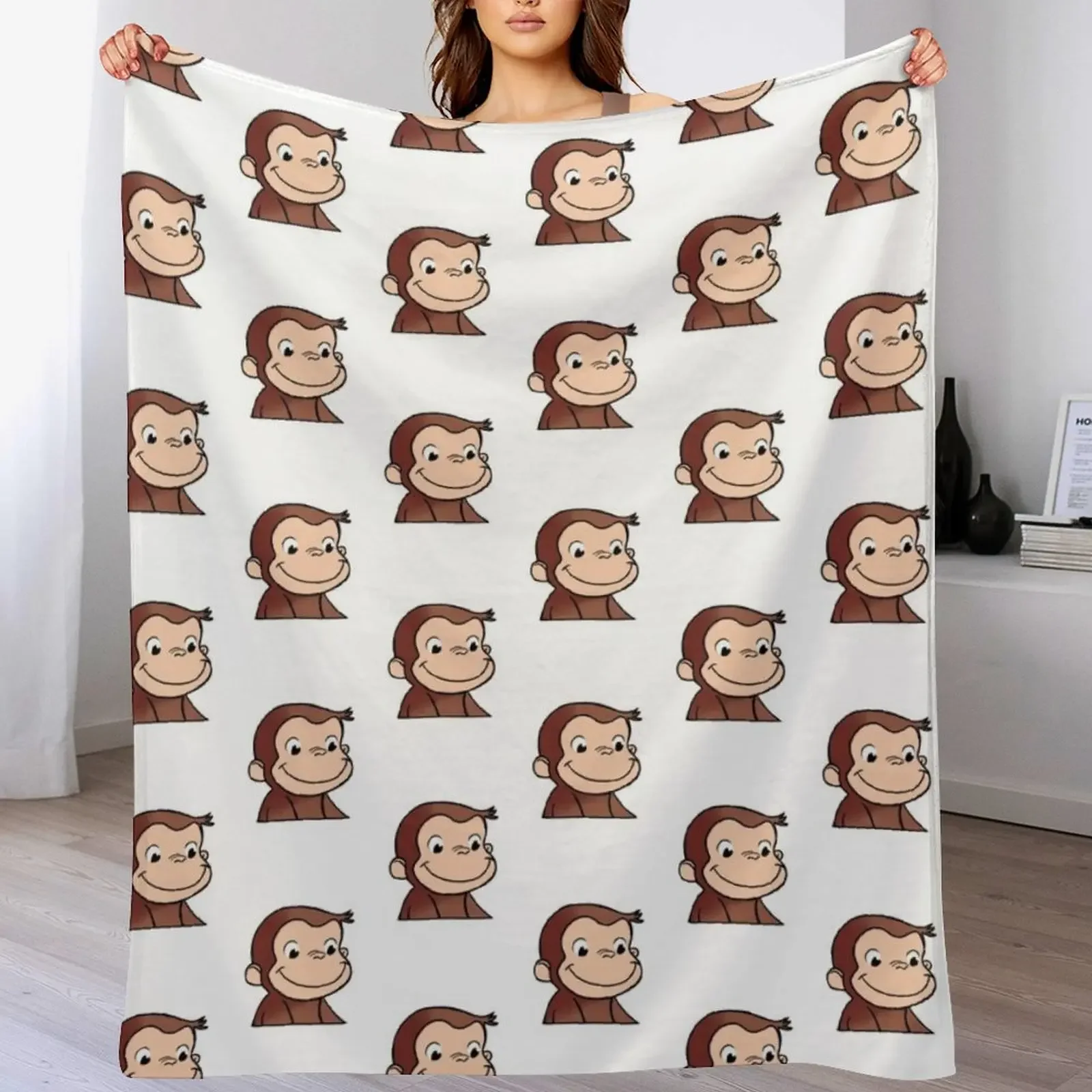 

Curious George Throw Blanket Stylish Couch Blanket for Home Living Room