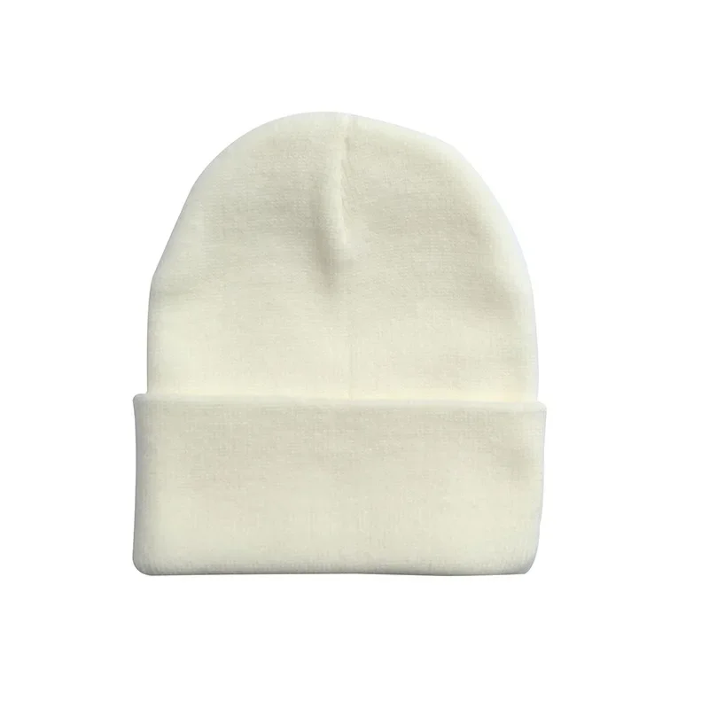 Winter Hat Beanie Plain Knitted Autumn Winter Warm Ski Cuff Cap Wool Soft Slouchy Skull Caps Beanies Men Women Street Hats