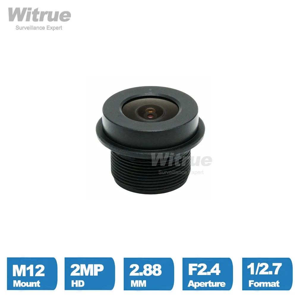 Witrue Waterproof Lens IP67 HD 2MP M12*P0.5 2.88MM F2.4 1/2.7