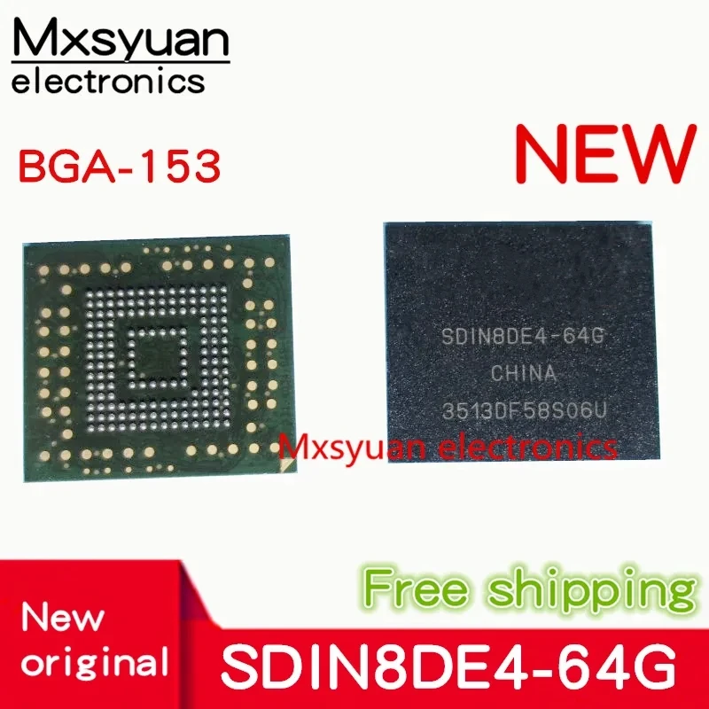 1pcs~10pcs/lot SDIN8DE4-64G SDIN8DE4-64 8DE4-64G BGA153 EMMC 64GB flash chip New and original