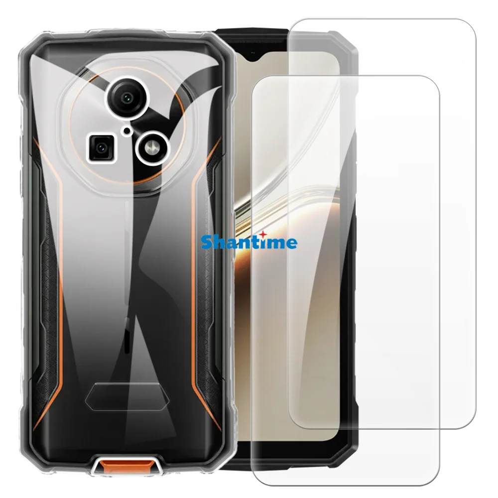 

Мягкий чехол + комплект из закаленного стекла, защитные пленки для экрана Doogee Fire 5 Pro, защита всего тела