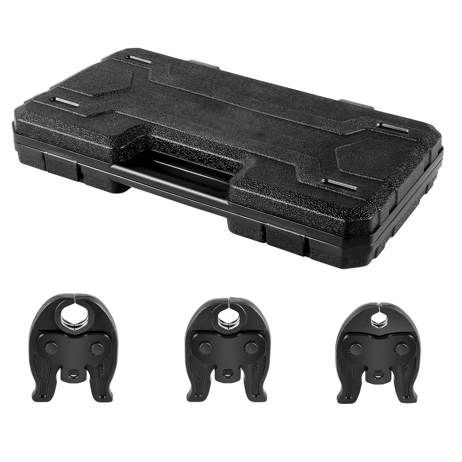 for 24kn Compact Series Press Tool Jaws 3PCS 1/2 3/4 1 Inch Copper Pipe Connections with Carrying Case