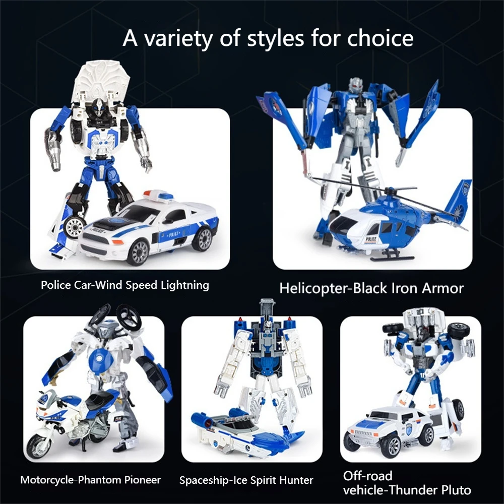 5-in-1 legering vervorming vijf-in-één auto stadsbeschermer robot kinderen vervorming robot speelgoed cadeau