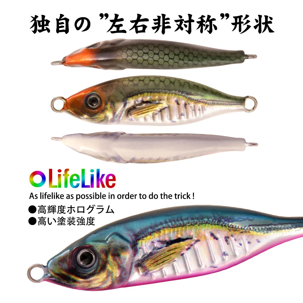 Happyjack Metal jig 7g10g15g20g30g 3D Print Laser slow jig Trout Sea Fishing Bait micro jig Sea Fishing Bait Jigging Lure Metal