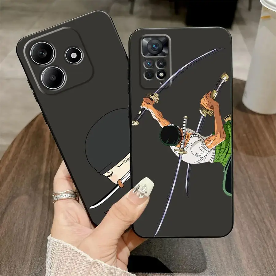 حافظة لهاتف Xiaomi Redmi Note 11 13 12 Pro Plus 11S 12S 9s 10 9 8 Pro 10S غطاء خلفي ناعم قطعة واحدة كرتونية تشيبي زورو
