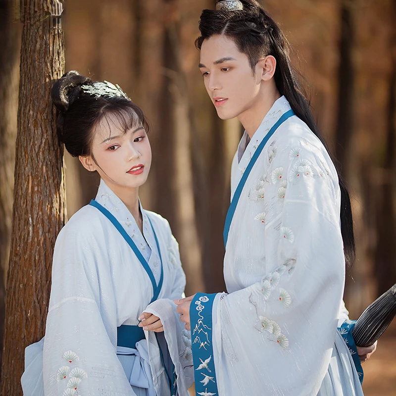 Ancient Chinese Traditional Hanfu Dress Man Costume Couple Ancient Swordsman Male Kimono Tang Suit Fairy Cosplay Performance