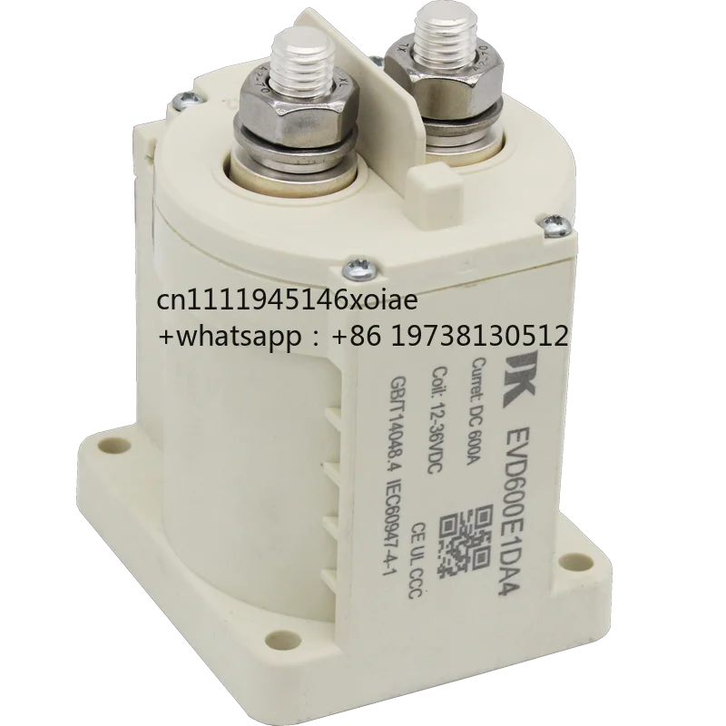 Factory Direct Sales 600A DC Contactor  for Electric Vehicles 12V/24V  6, 12, 24, 28, 36, 48, 72VDC EVD600E1DA