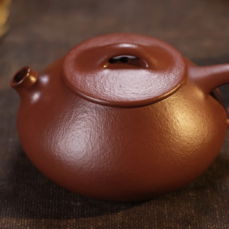 Jianghu Teahouse Zhou Bin Handcrafted Han Piao Small Coal Kiln Zhu Ni 200Cc Yi Raw Ore Purple Clay Pot Stone