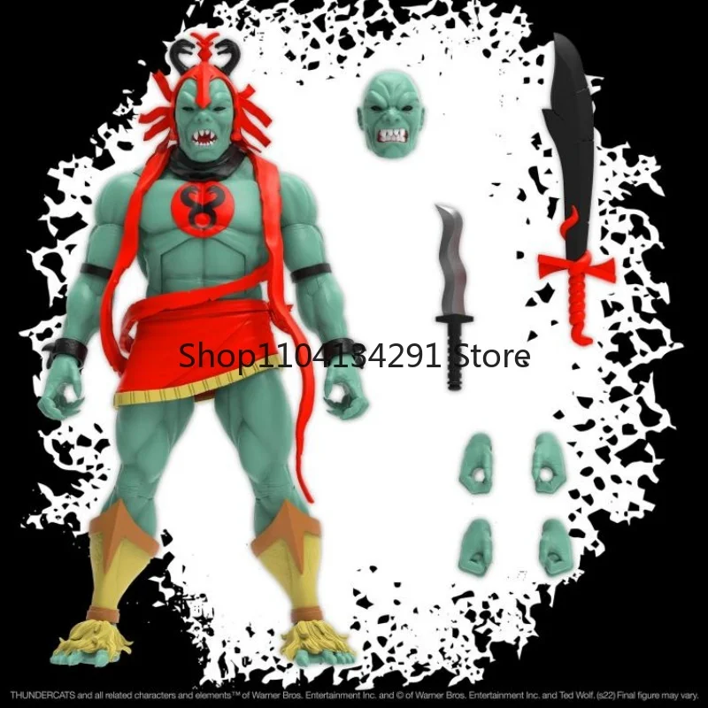 Originale SUPER7 ThunderCats Wave 6 TCW6 Gatto leone, Re demone, Donna ghepardo, Action Figure in stile retrò monchiano Giocattolo per bambini