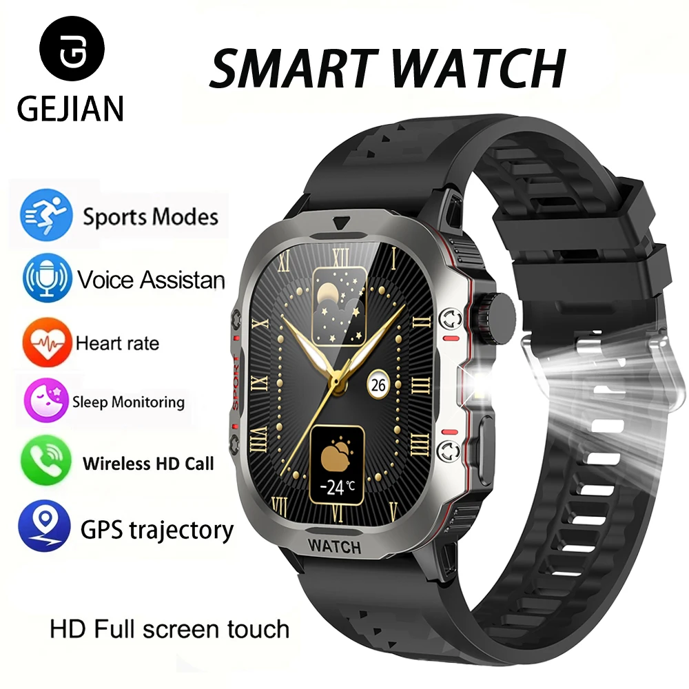 

GEJIAN 2025 новые умные часы 2,01 "HD с полным сенсорным экраном, мужские спортивные GPS-треки, пульсометр, Bluetooth-вызов, женские умные часы