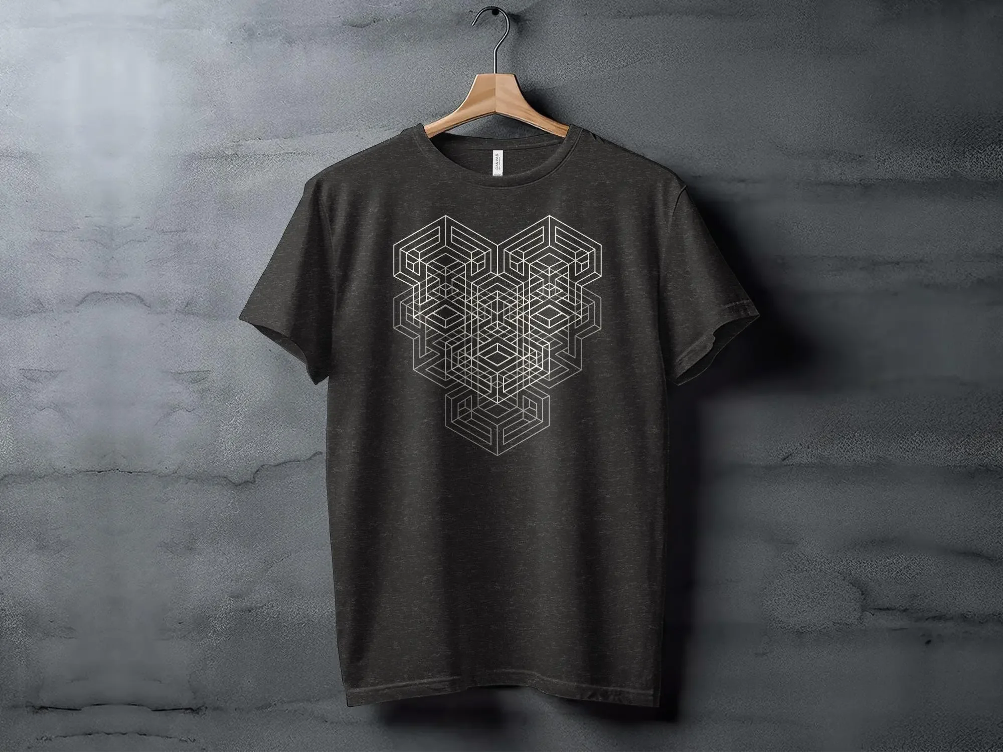 

Фестиваль Psytrance, футболка с иллюзией куба, топ для геймеров, психоделическое произведение искусства, духовная одежда, идея наряд с сакральной геометрией