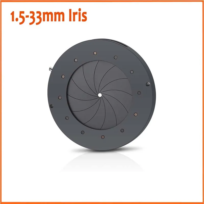 New 1.5-33mm Adjustable Metal Iris Diaphragm Aperture Condenser Digital Camera Microscope Adapter Light Regulator