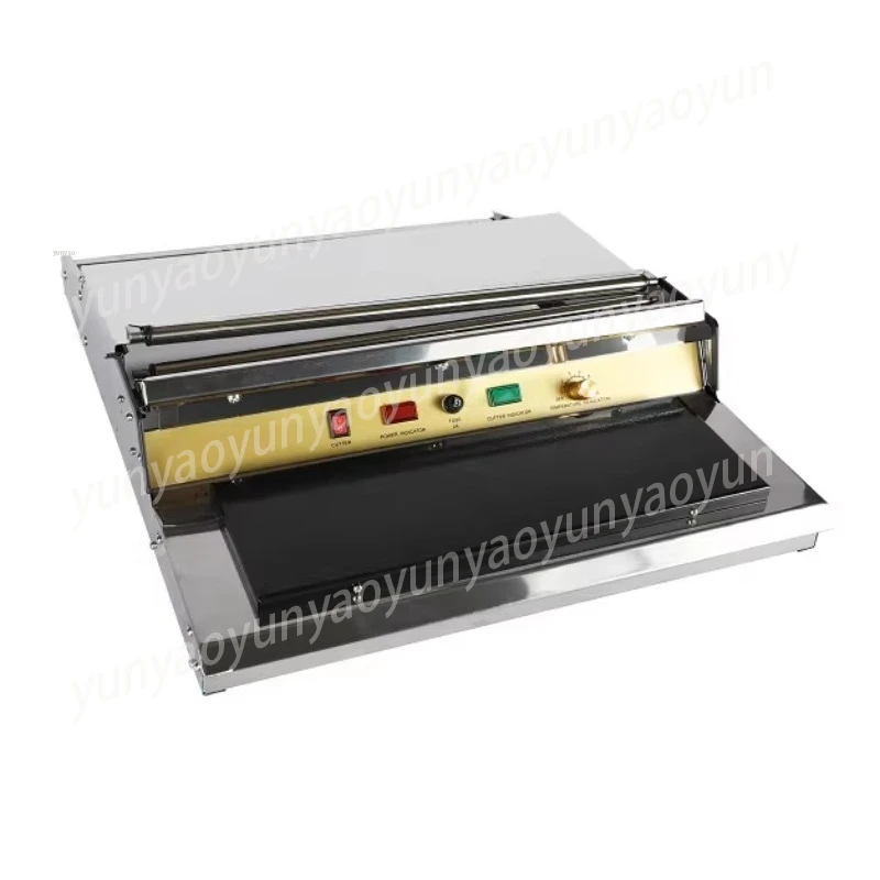 450mm Commercial Stretch Film Sealer, External Dispenser Manual Wrap Cutter for Supermarket Fruits Vegetables Packaging Machine