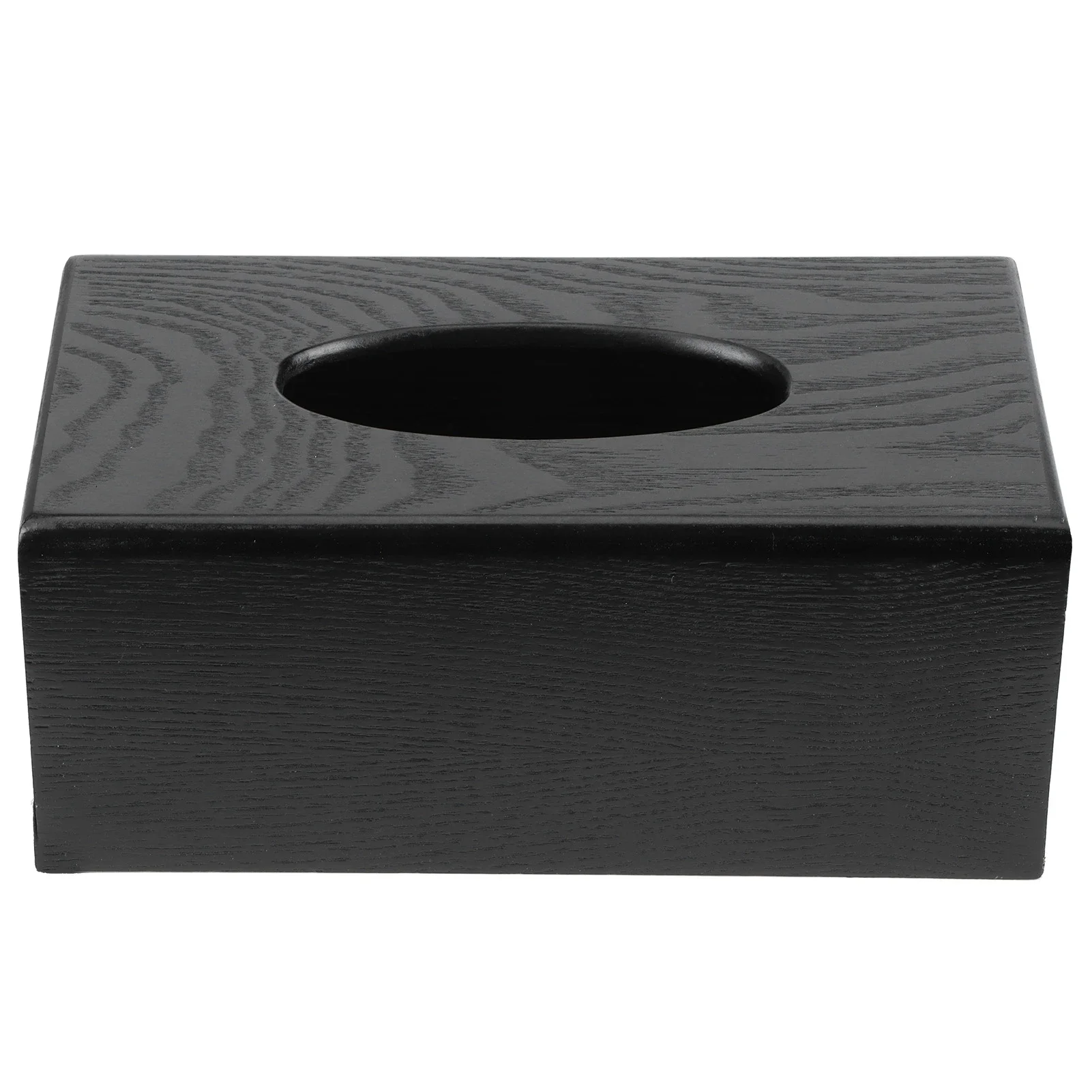 Black Wooden Tissue Box Napkin Case Elegant Style Tissue Holder 23x12x10.5cm for Home Hotel Living Room