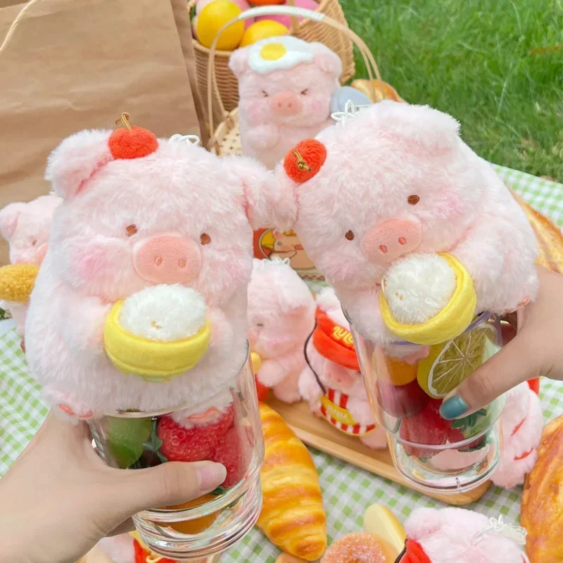 New Lulu Pig House Pig Deliver Series Animal Plush Pendant Cute Doll 6 Pcs Different Dolls Kawaii Plushien Birthday Toyblind Box