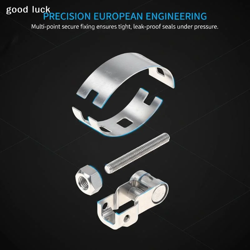 2PCS Stainless Steel Strengthens European Style Hose Clamp Exhaust Circular Air Water Pipe Clip Sealing Welding Repair Tool - view 5