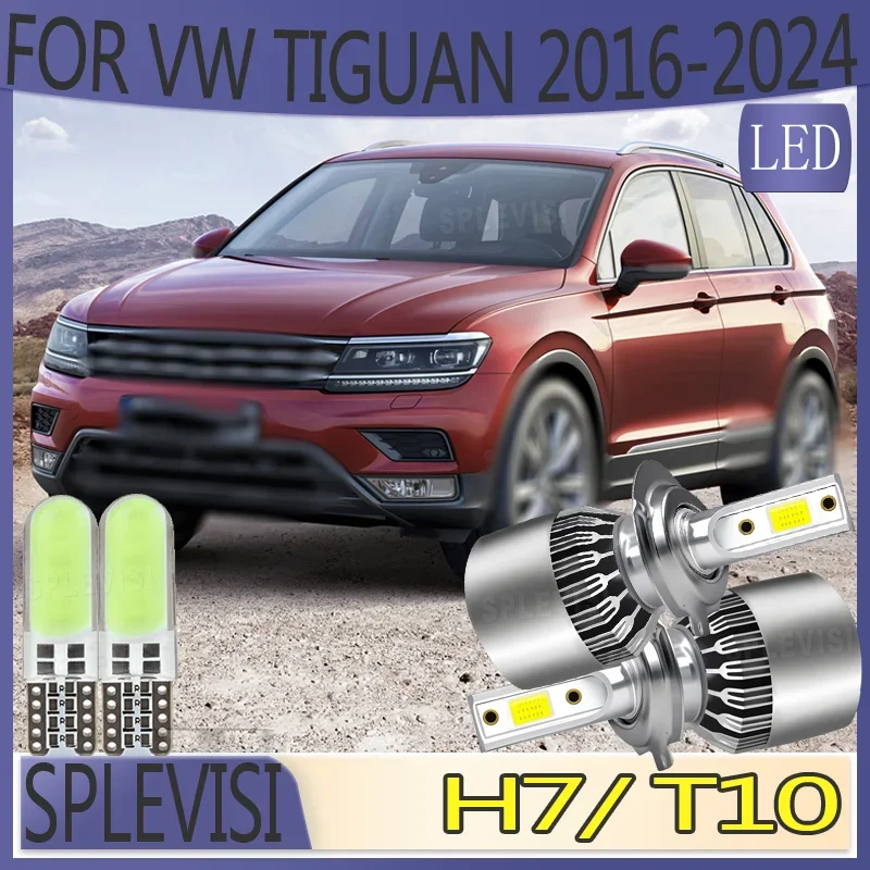 H7 477 499 LED 45W White Headlight Replace Bulbs- No Delay Respond For VW Tiguan 2016 2017 2018 2019 2020 2021 2022 2023 2024