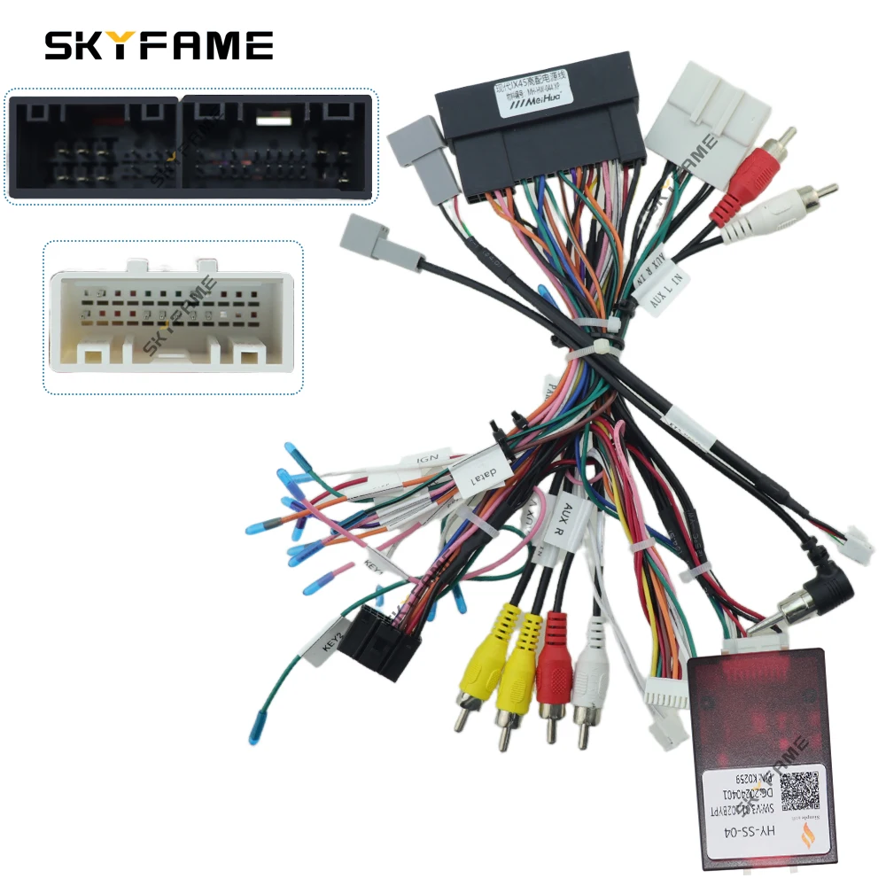 SKYFAME Car Wiring Harness Adapter Canbus Box Spdif Amplifier Decoder For Hyunda IX45 HY-SS-04 RP1-HY-002
