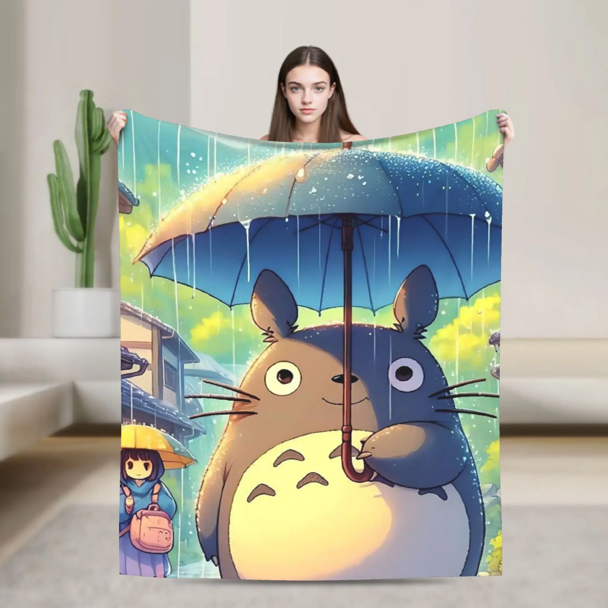 

Cute T-Totoros Blanket Super Soft Warm Throw Blankets for Sofa 50x60 Inch Multiple Sizes Rug Piece
