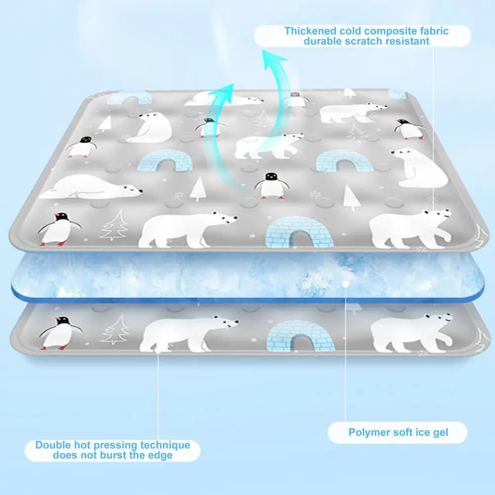 Physical Dog Mat Reusable Waterproof Pet Mat for Dogs Cats Breathable Ice Pad for Summer Relief Easy Clean Non-slip Pet Place