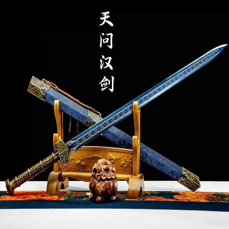 Longquan City High Manganese Steel Integrated Sword and Blade, Ancient Han Style Sword Collection, Self Defense Decoration