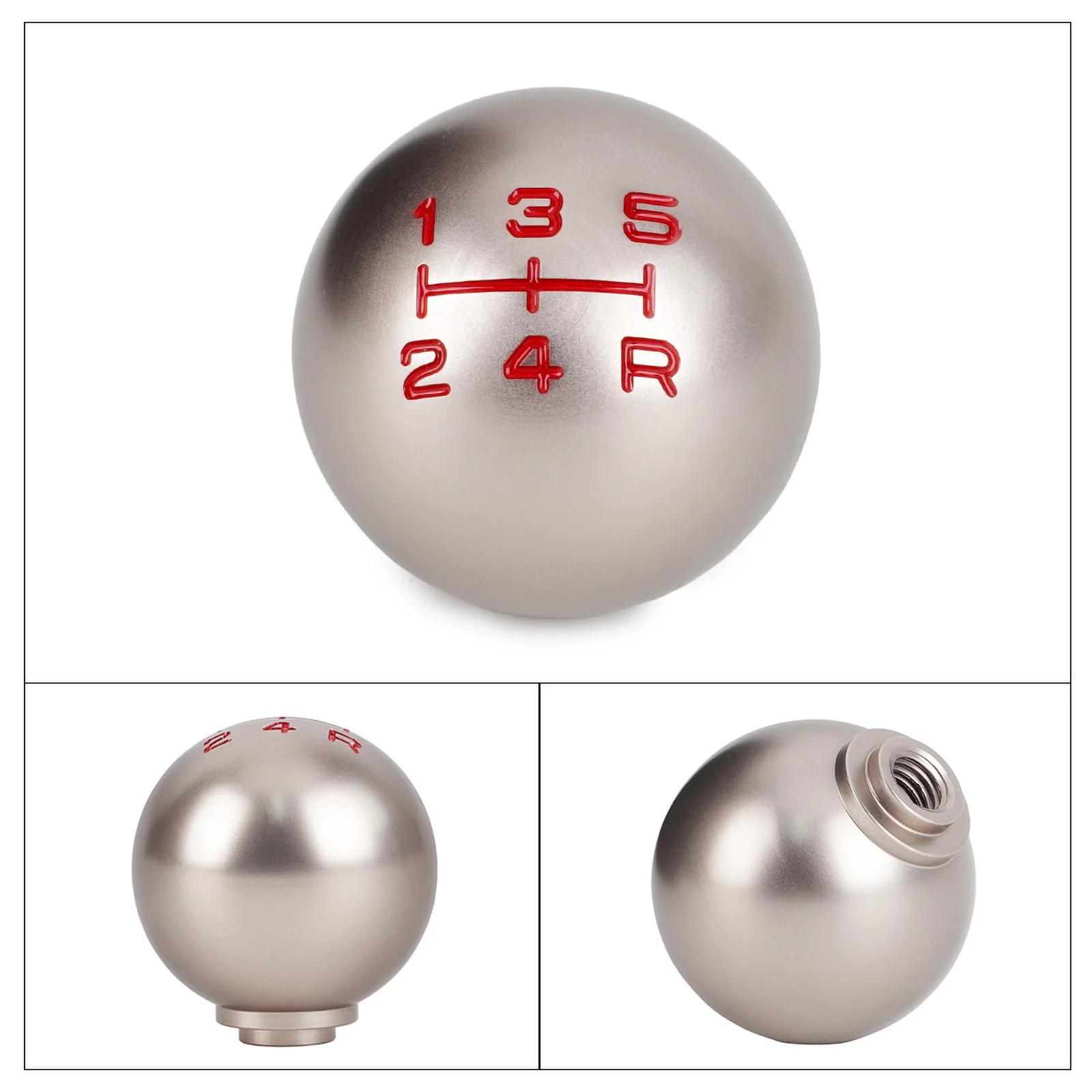 5/6 Speed Aluminum Matte Ball Shape Gear Shift Knob M10*1.5 for Honda Fit Civic City FD2 FN2 EP3 TYPE R DC2 DC5 Shift Knob