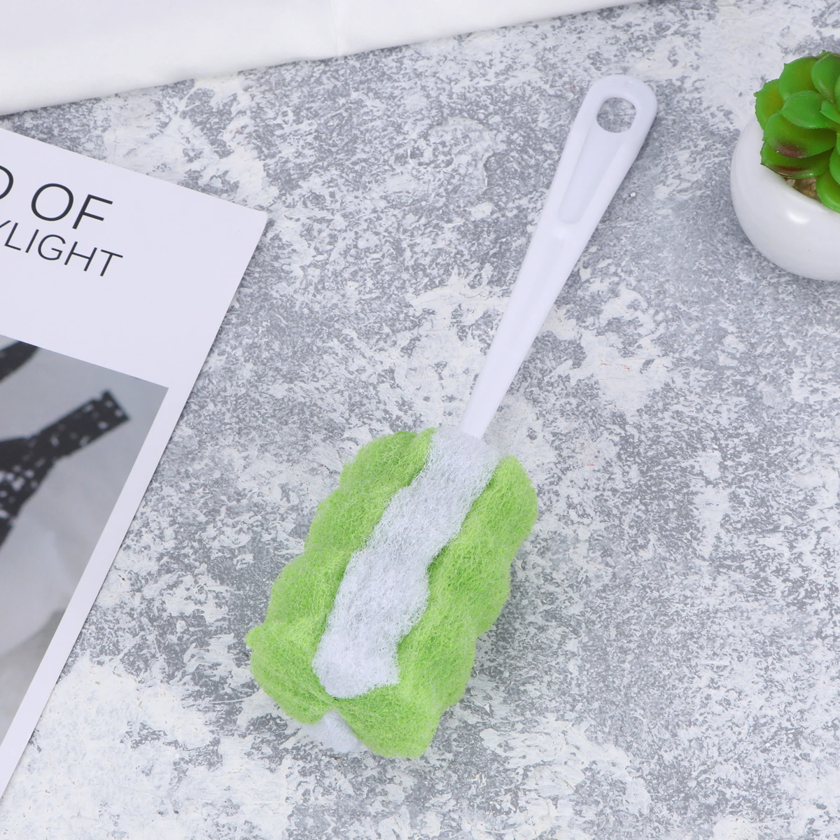 كوب زجاجة إسفنجي لتنظيف كوب الزجاجة بمقبض طويل #2