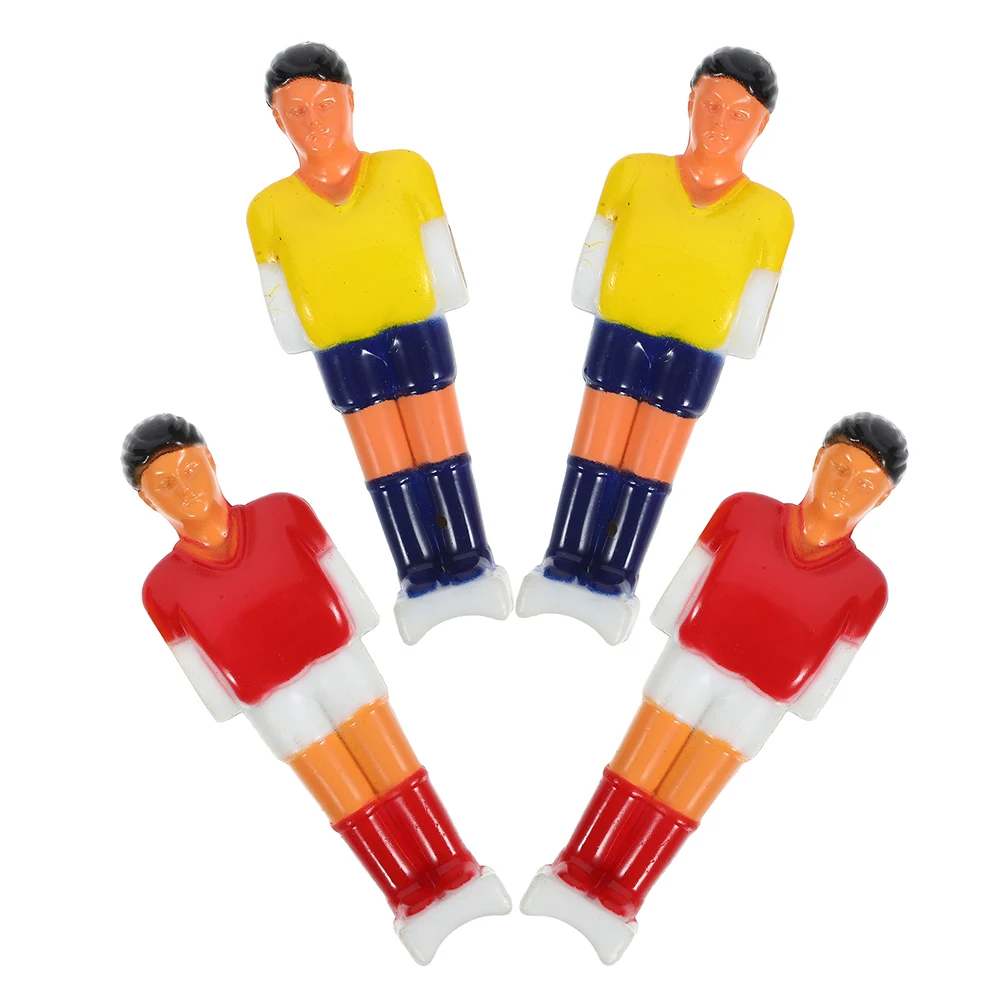 

4 Pcs Football Machine Foosball Man Statue Replacement Players Desk Soccer Figures Toy Table Parts