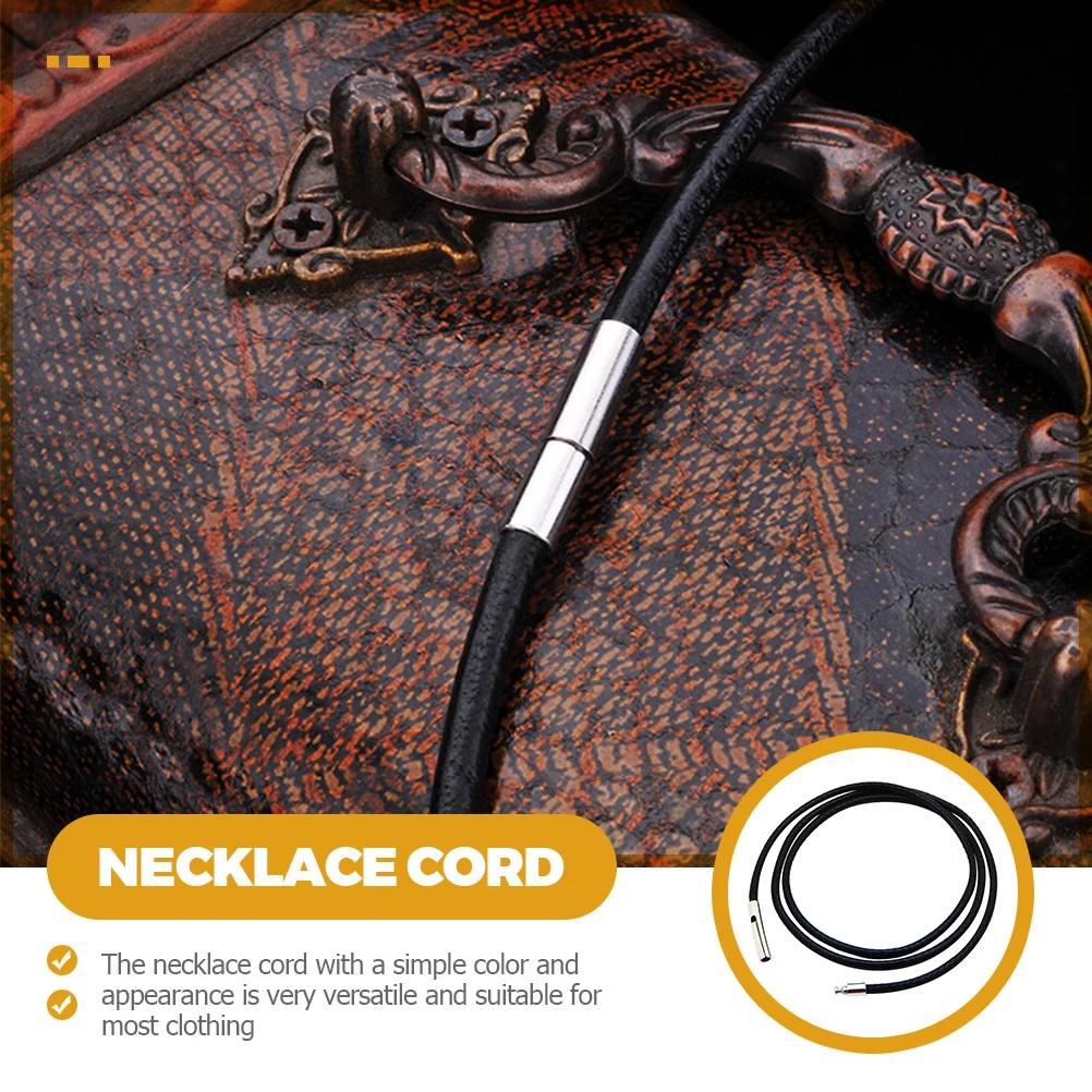 

Waxed Necklace Clasp Black Diy Bracelet Jewelry Rope Pendant Keychain Cord Durable Unisex Cord Versatile For Men