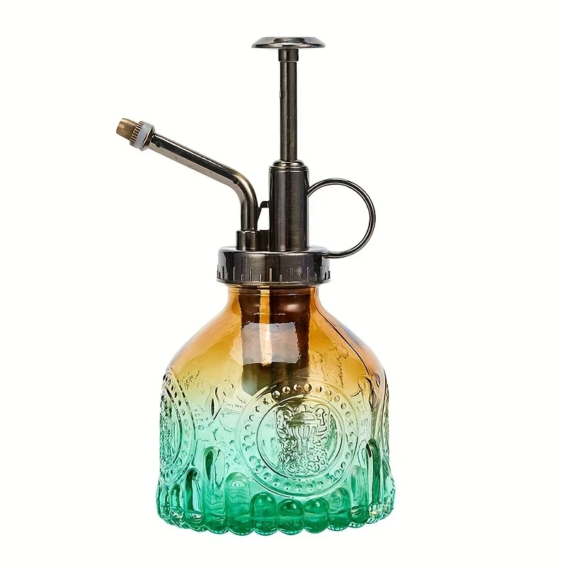 1pc Glas Bewässerung Spray Flasche, Vintage Bronze Kunststoff Top Pumpe Gießkanne Glas Spray Flasche Pflanze Mister, für Zimmer Pflanzen – Detail 6