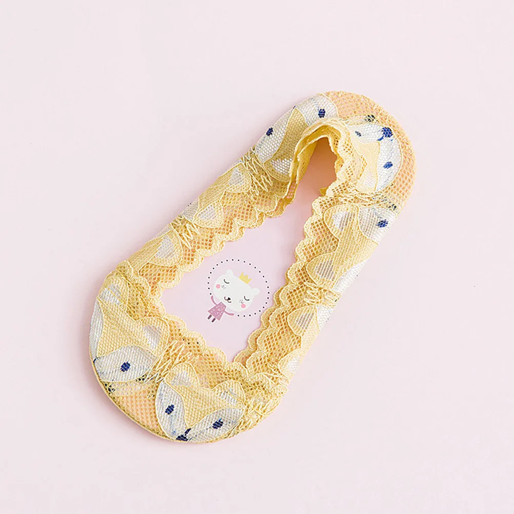 

3Pairs Anti-Slip Invisible Socks Girls Low Cut Ankle Summer Breathable Soft Non-Skid Socks for Canvas Running Shoes