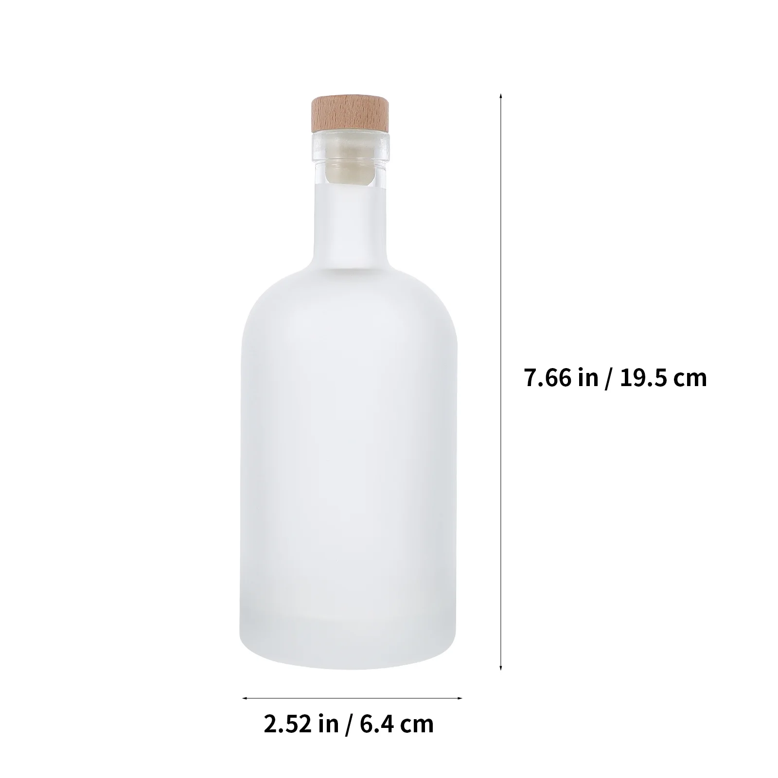 

2Pcs Fruit Wine Bottles Frosted Thick Glass DIY Brewing Bottles Home Party Picnic Airtight Glass Wine Bottle Cork Sealed Bottle