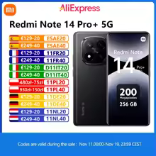Estreno mundial Version global Redmi Note 14 Pro+ 5G 14 pro plus Smartphone Snapdragon 7s Gen 3 Camara trasera de 200MP