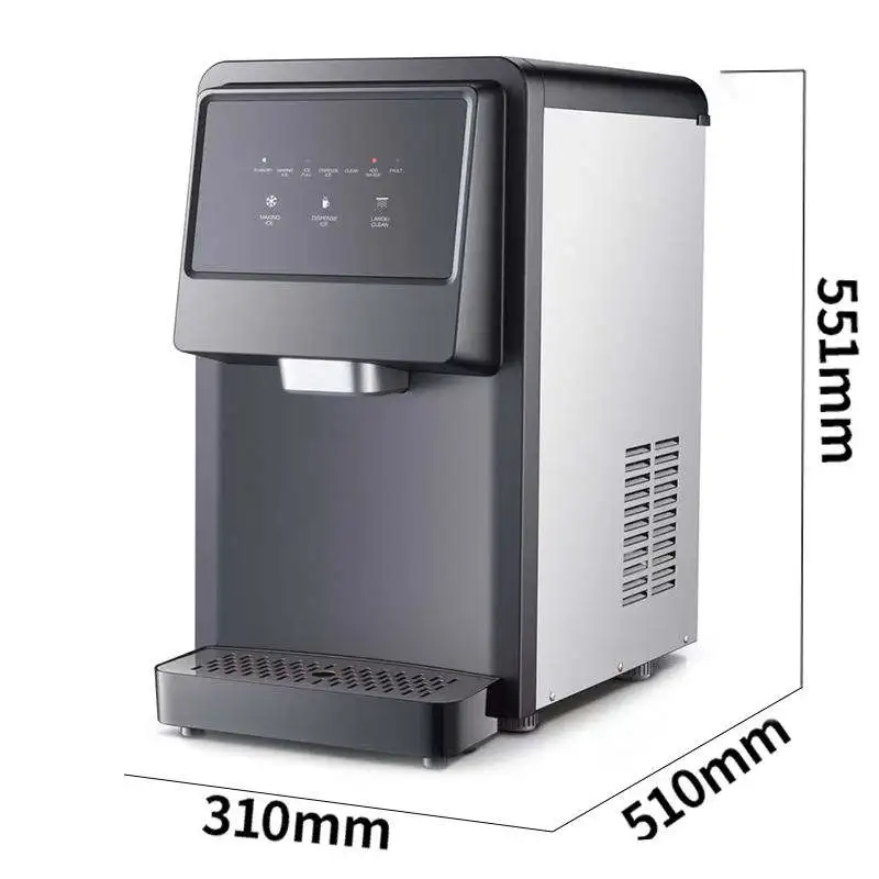 350W 220V 25kgs/24h Automatic Block Ice Machine Square Ice Machine，Ideal for Home Bar Use